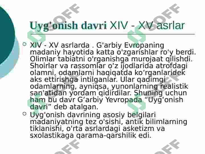 Uyg'onish davri tibbiyoti 2