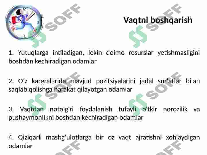 Vaqtni boshqarish 3