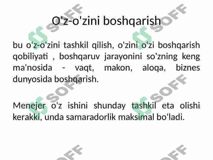 Vaqtni boshqarish 4
