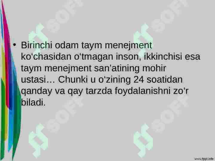 Vaqtni boshqarish 5
