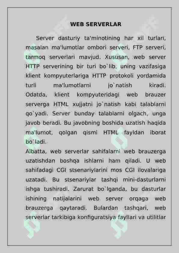 WEB TEXNOLOGIYALAR 4