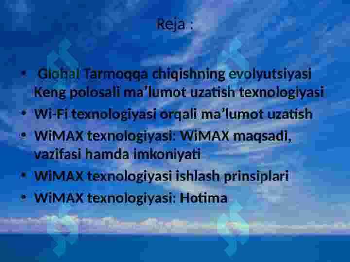 WiMAX texnologiyasi 2