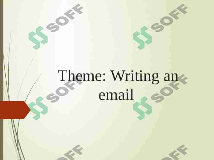 Writing an email