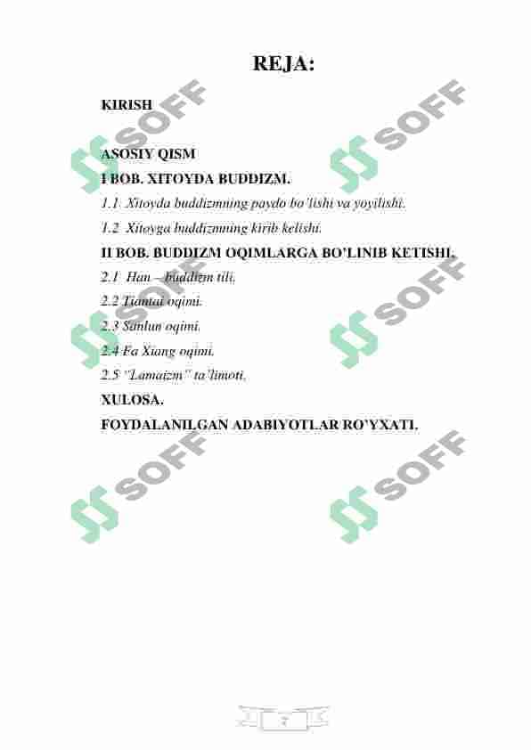 XITOYGA BUDDIZMNING KIRIB  KELISHI VA RIVOJLANISHI kurs ishi 2
