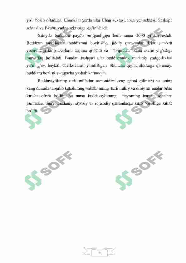 XITOYGA BUDDIZMNING KIRIB  KELISHI VA RIVOJLANISHI kurs ishi 4