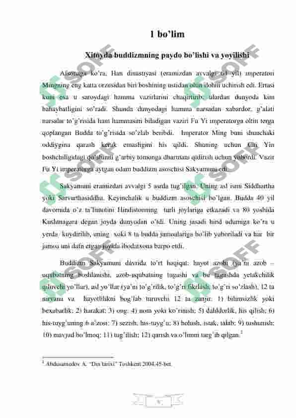 XITOYGA BUDDIZMNING KIRIB  KELISHI VA RIVOJLANISHI kurs ishi 5