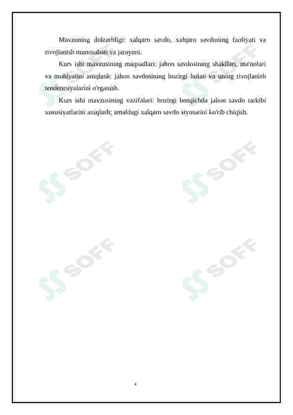 Xalqaro savdo, uning turlari va tartibga solish mexanizmi. 5
