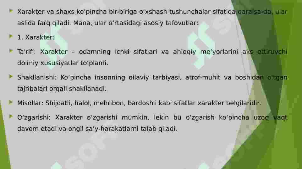 Xarakter va shaxs 3