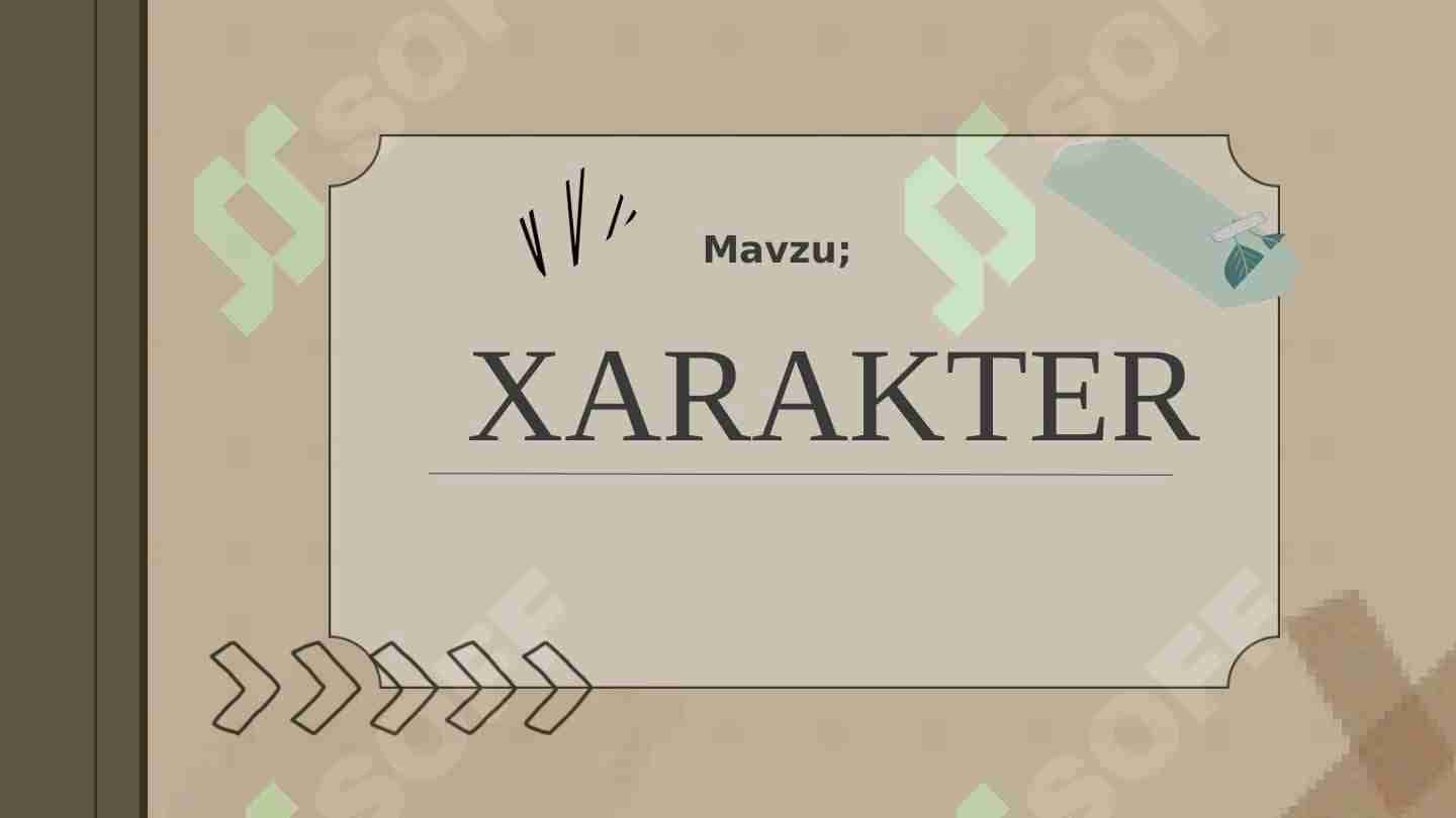 Xarakter