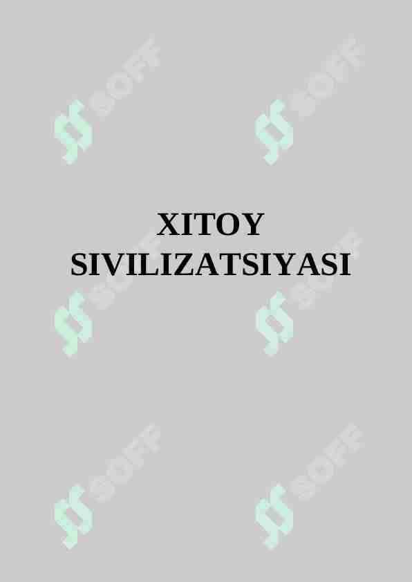 Shan va Chjou davlatlari. Xitoy sivilizatsiyasi