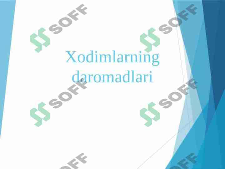 Xodimlarning daromadlari