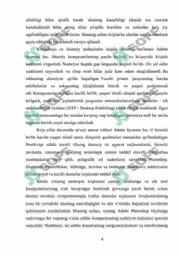 Kompyuter grafikasidan foydalanib amaliy mashg‘ulotlarni tashkil etishning asosiy xususiyatlari 8