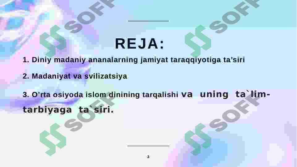 Diniy madaniy ananalarning jamiyat taraqqiyotiga ta’siri 3