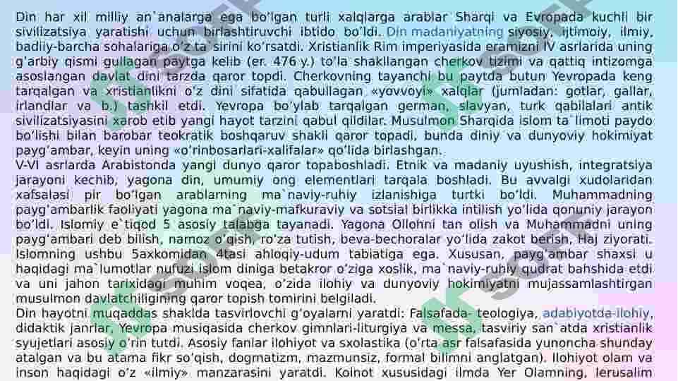 Diniy madaniy ananalarning jamiyat taraqqiyotiga ta’siri 7