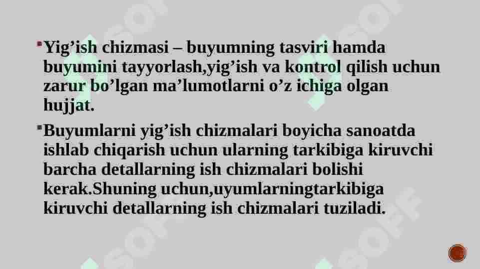 Yig’ish chizmalari 4