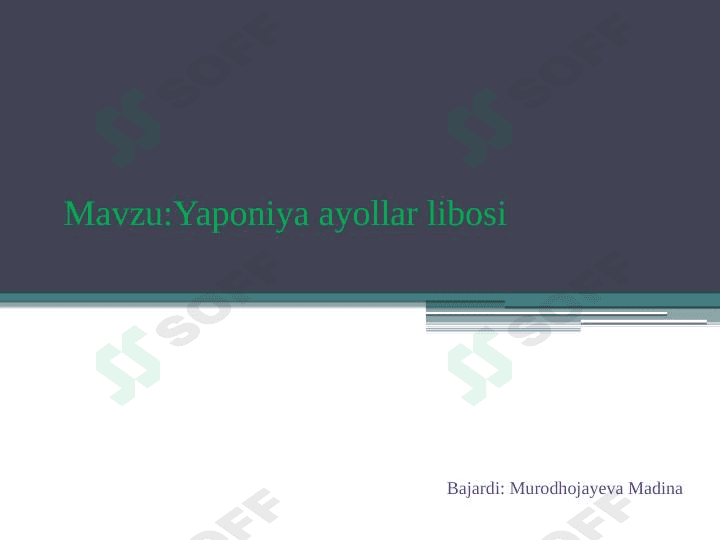 Yaponiya ayollar libosi 1