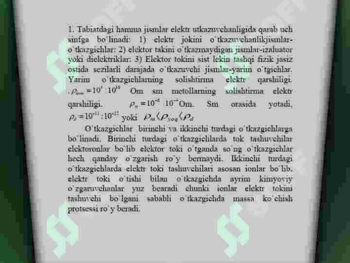 Yarim o’tkazgichlar 2