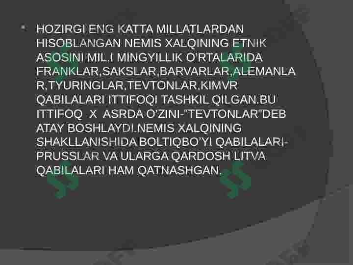 YEVROPA XALQLARI | 7-sinf jaxon tarixi fani darsligi asosida 6