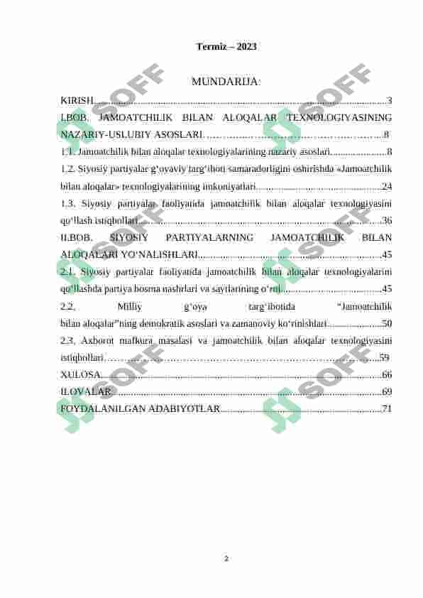 JAMOATCHILIK BILAN ALOQALAR TEXNALOGIYALARI 2