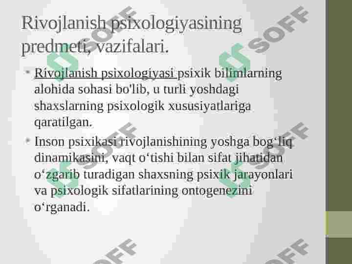 Yoshga bog'liq psixologiya 2