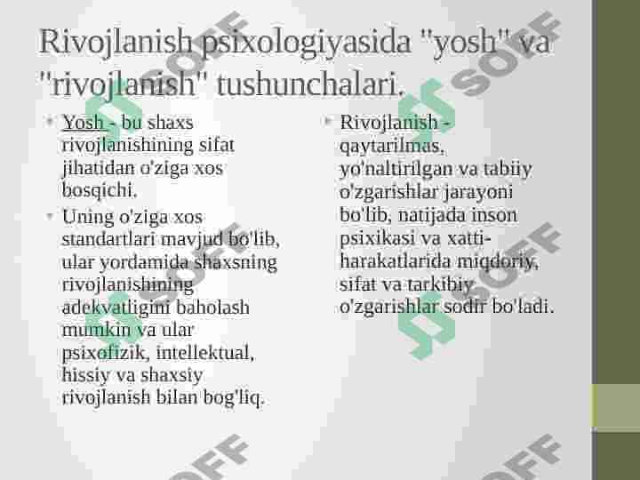 Yoshga bog'liq psixologiya 5