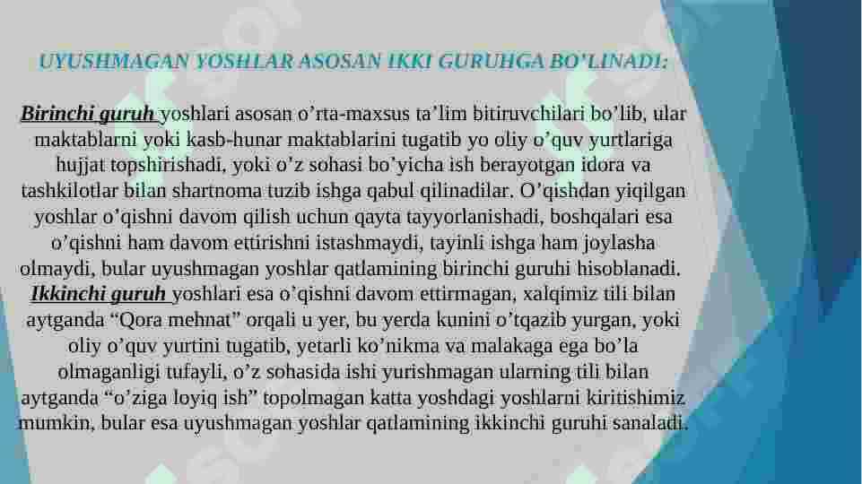 Uyushmagan yoshlar bilan olib boriladigan ijtimoiy-pedagogik ish (YUNOGOGIKA) 4