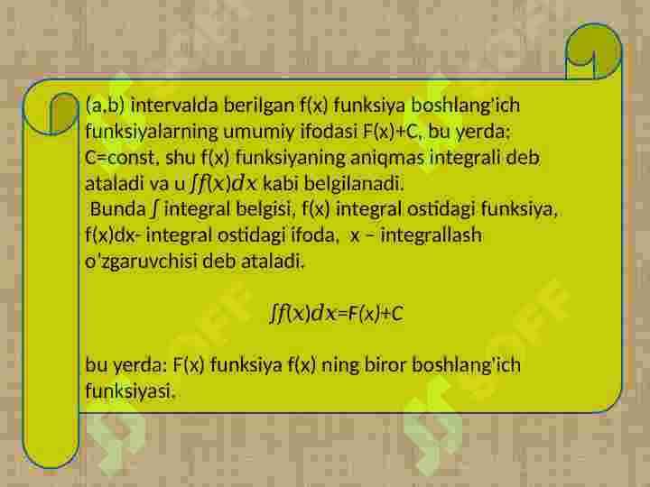 ANIQ INTEGRAL TADBIQLARI MAVZUSINI MISOLLAR ORQALI TUSHUNTIRISHNING AHAMIYATI 6