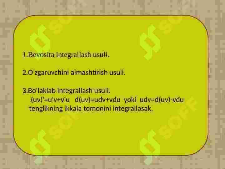 ANIQ INTEGRAL TADBIQLARI MAVZUSINI MISOLLAR ORQALI TUSHUNTIRISHNING AHAMIYATI 8