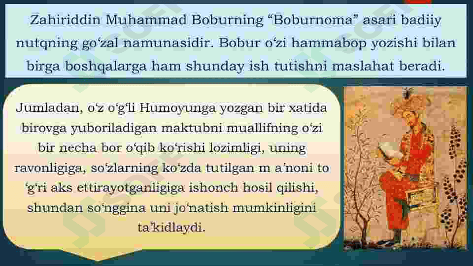 Zahiriddin Muhammad Boburning badiiy nutq mahorati 3