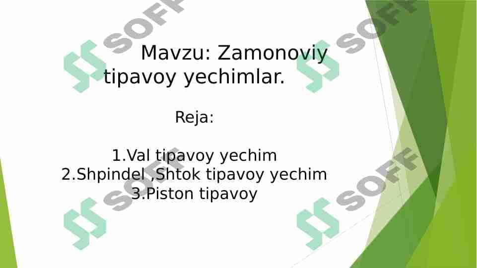 Zamonoviy tipavoy yechimlar
