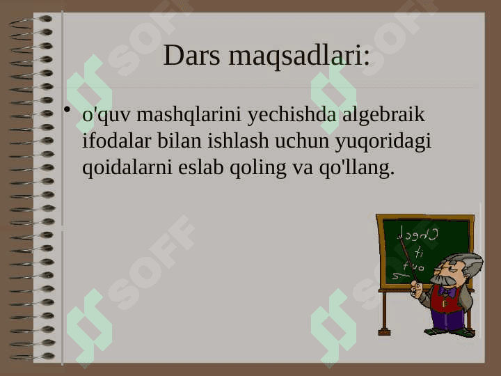 algebraik ifodalar 3