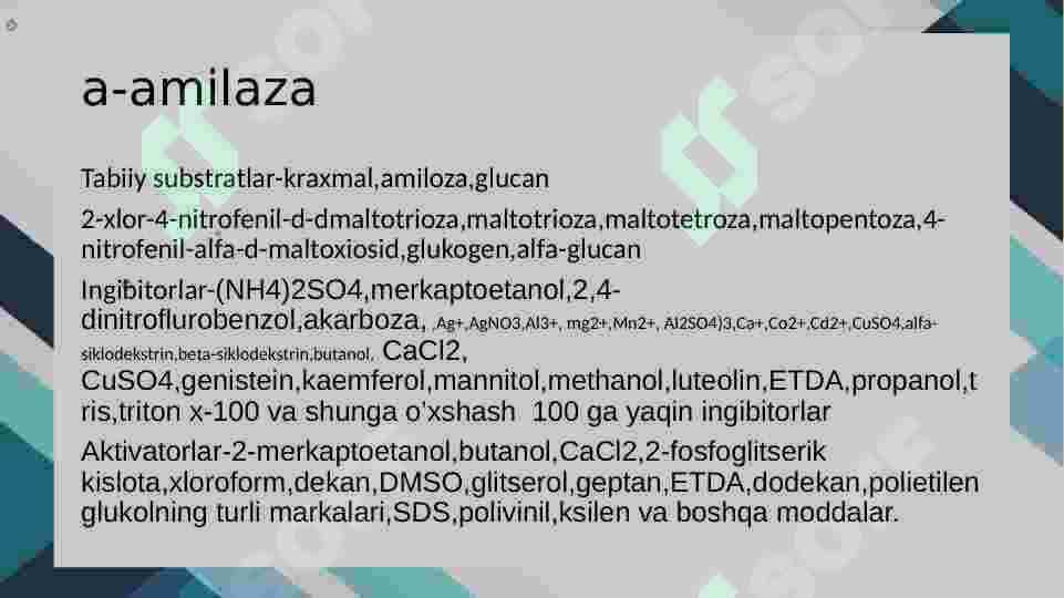 Amilaza ta’sir mexanizmi 5