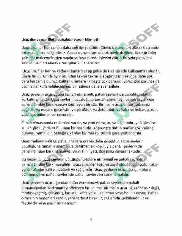 Milli sertifika sınavına hazırlık için tüm atasözler ve cevaplar 4