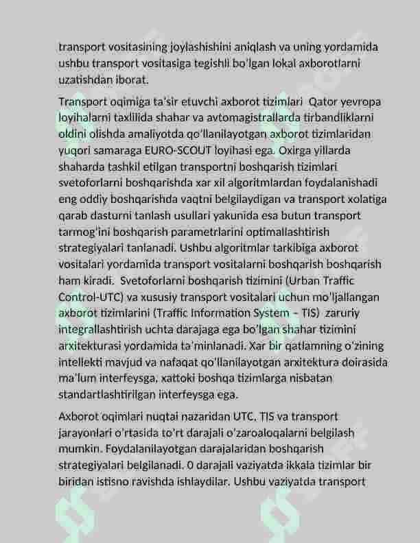 Intelektualtransport tizimlarida Axborot oqimlarini qayta ishlash va boshqarish. 3