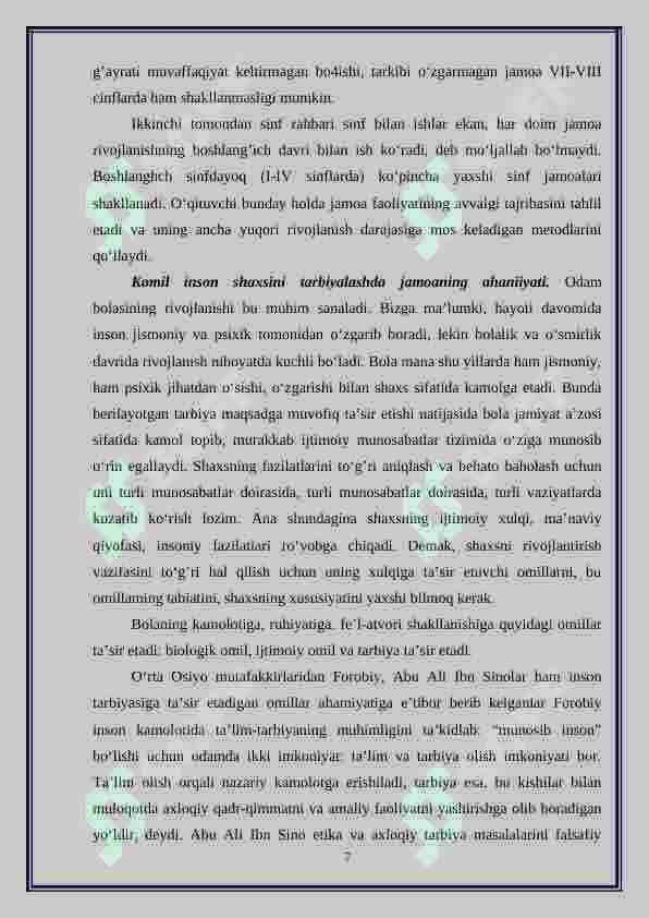 Zamonaviy ijtimoiy-iqtisodiy sharoitlarda bolalarning axloqiy rivojlanishining xususiyatlari 7