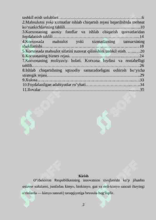 Azot amaliyot hisobot 2