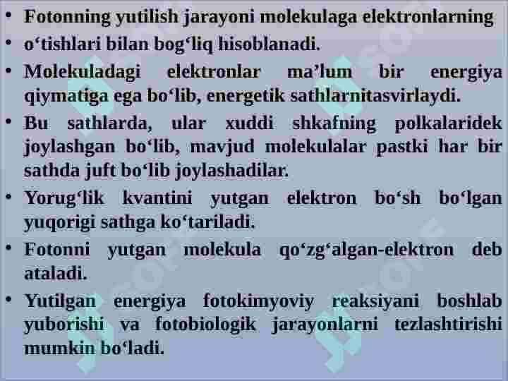 KVANT BIOFIZIKASI 8