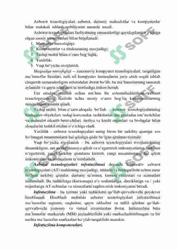 Axborot texnologiyalarining infratuzilmasi 4