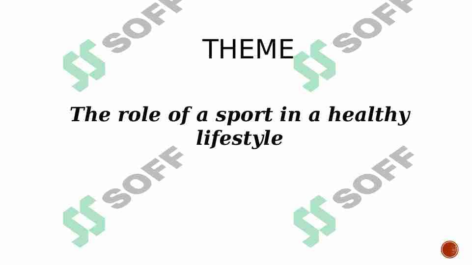 The role of a sport in a healthy lifestyle
