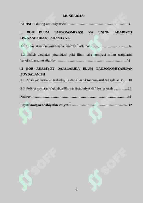 Blum taksonomiyasi va uning adabiyot oʻrganishdagi ahamiyati 2