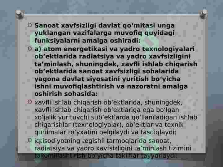 SANOAT XAVFSIZLIGI SOXADA LITSENZIYALASH 5