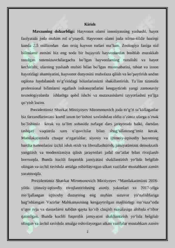 O‘zbekistonda tarqalgan chumchuqsimonlar xilma-xilligi, ularni tarqalishi, biologik xususiyati va amaliy ahamiyati 2