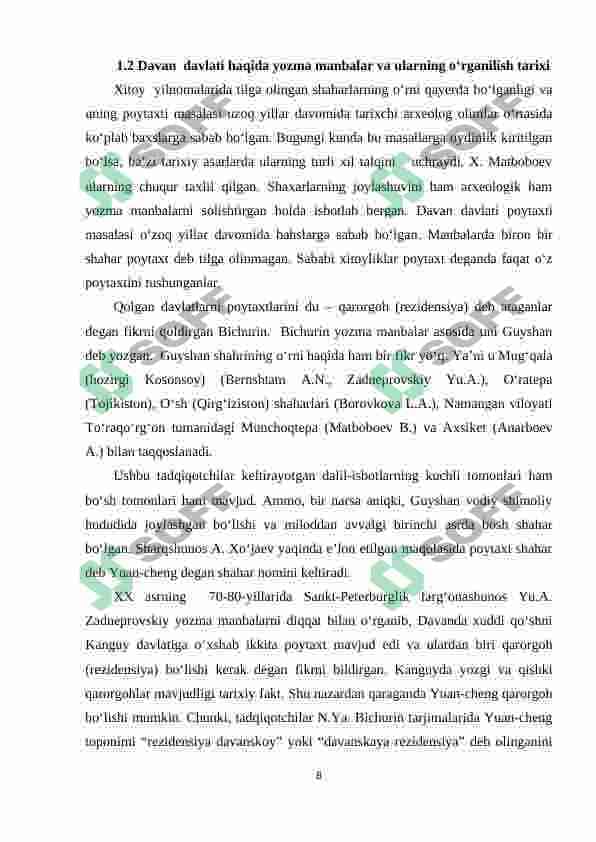 Davan davlati: manbalari, chegaralari, ijtimoiy- iqtisodiy hayoti 8
