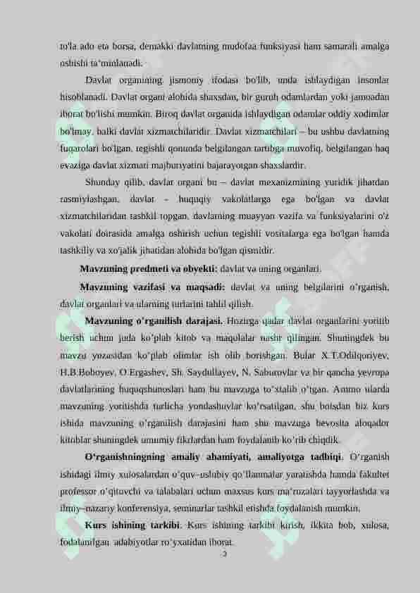 Davlat organlari tushunchasi, tizimi, tasnifi 3