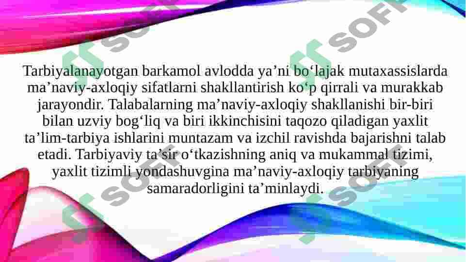 Zamonaviy sharoitda tarbiyaviy jarayonlar va uni tashkil etish yo'llari (TAQDIMOT) 3