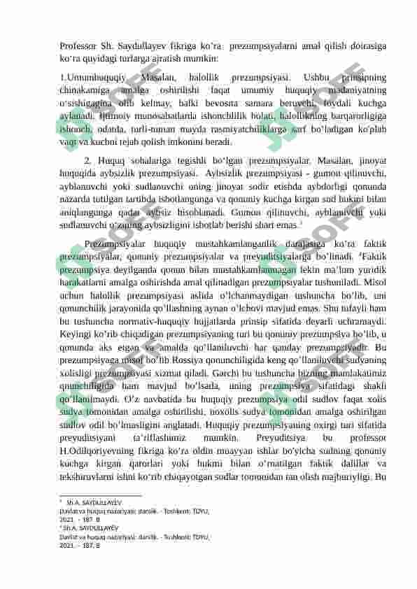 Prezumpsiya, preyuditsiya haqida mustaqil ish 3