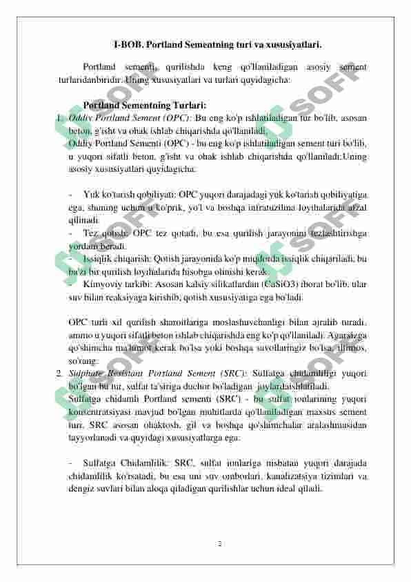 Yiliga 100000 tonna portland sementi ishlab chiqarish klinkerlash jarayonini loyihalash 6
