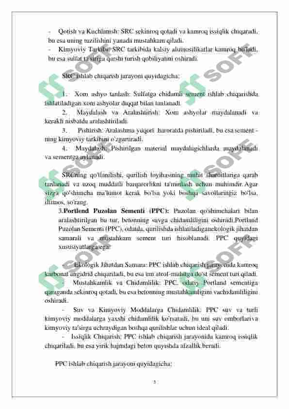 Yiliga 100000 tonna portland sementi ishlab chiqarish klinkerlash jarayonini loyihalash 7