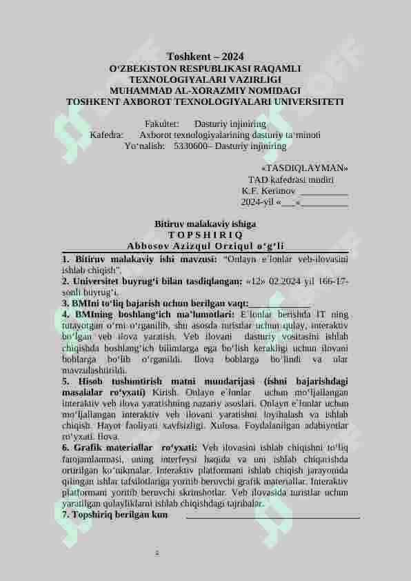online e'lonlar web ilovasini ishlab chiqish 2