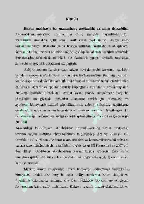 Dasturiy ko‘rinishda amalga oshirishga qulay oqimli shifrlash algoritmini ishlab chiqish 3